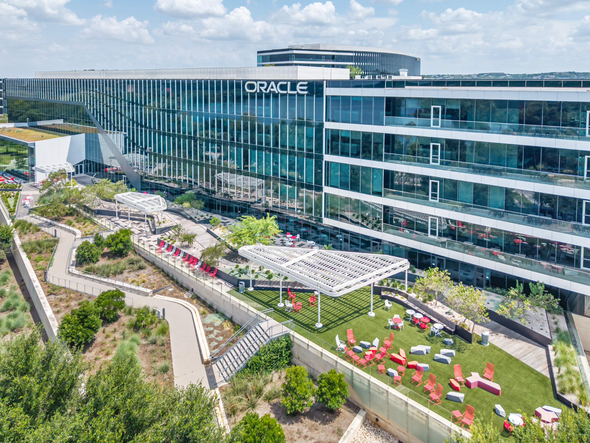 Oracle — waterfront technology campus — outdoor marketing photography