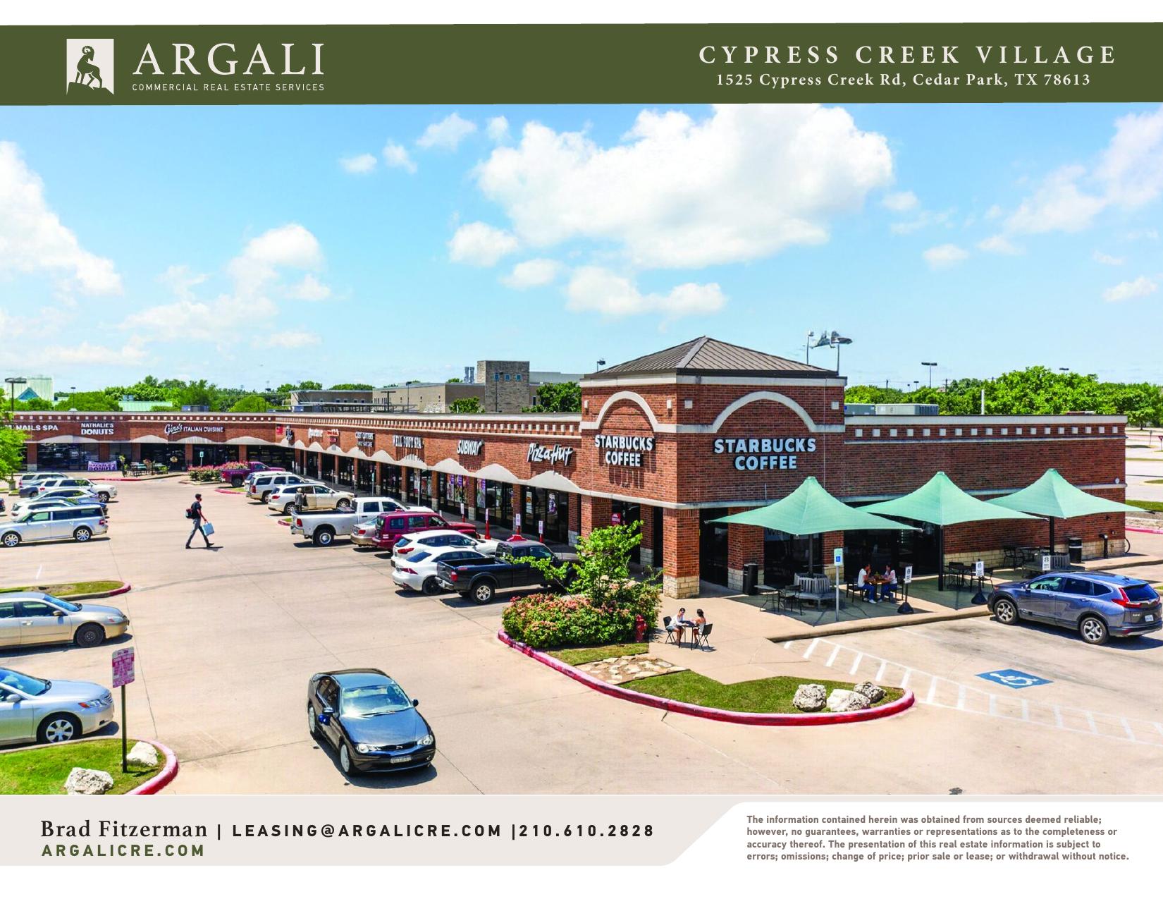 Leasing flyer — neighborhood retail center