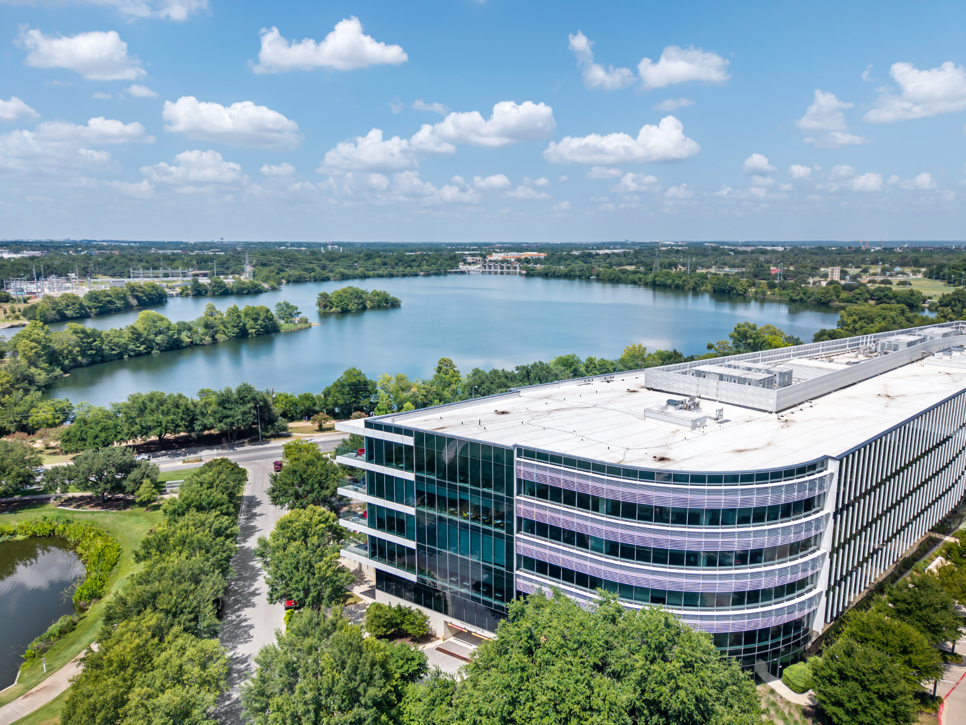 Oracle — waterfront technology campus — outdoor marketing photography